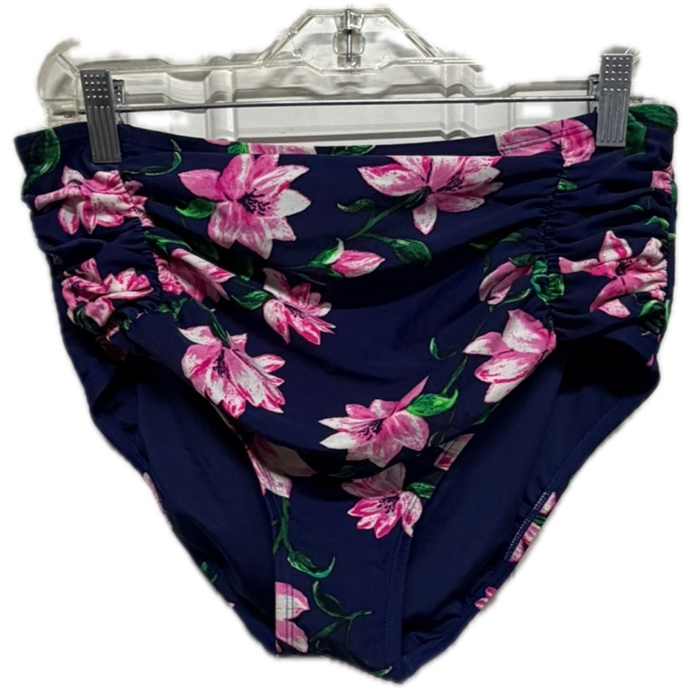 Sol Collective Women's High Waisted Floral Swim Bottoms Size 16